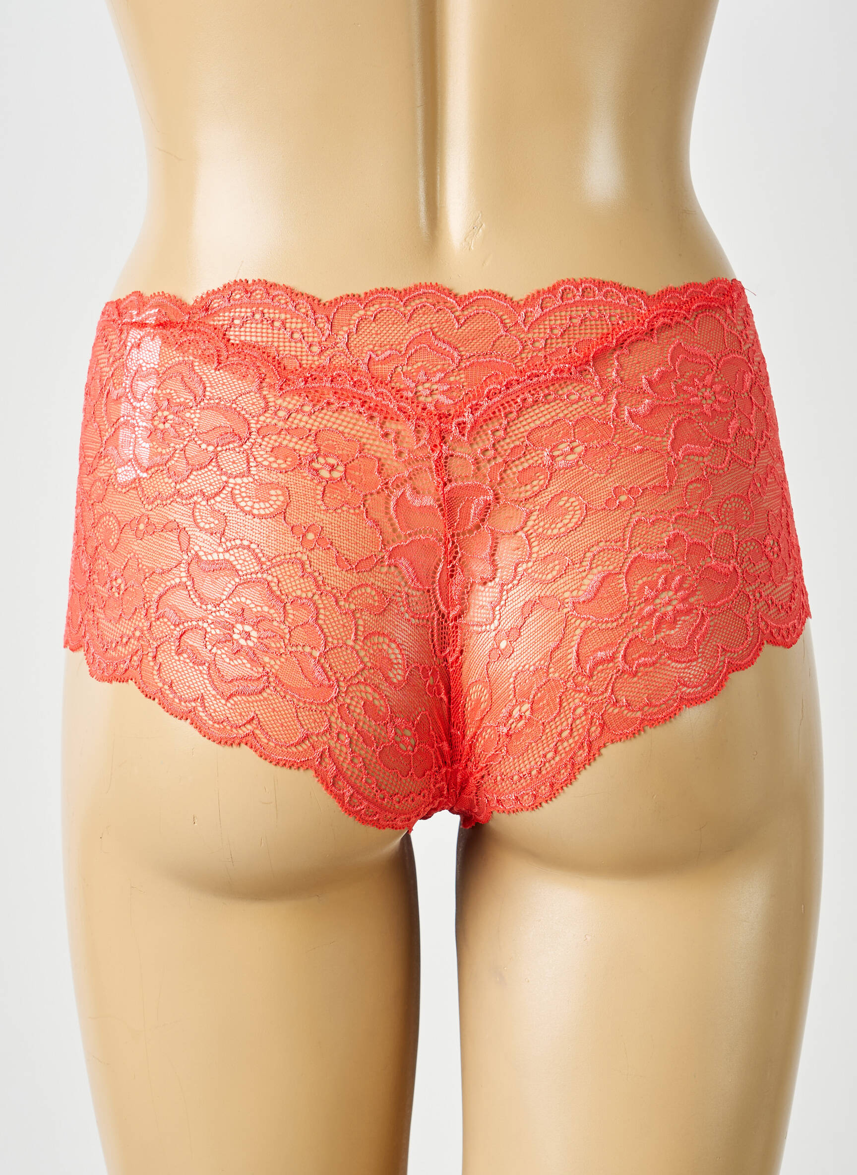 Shorty effet matière satinée orange PASSIONATA femme