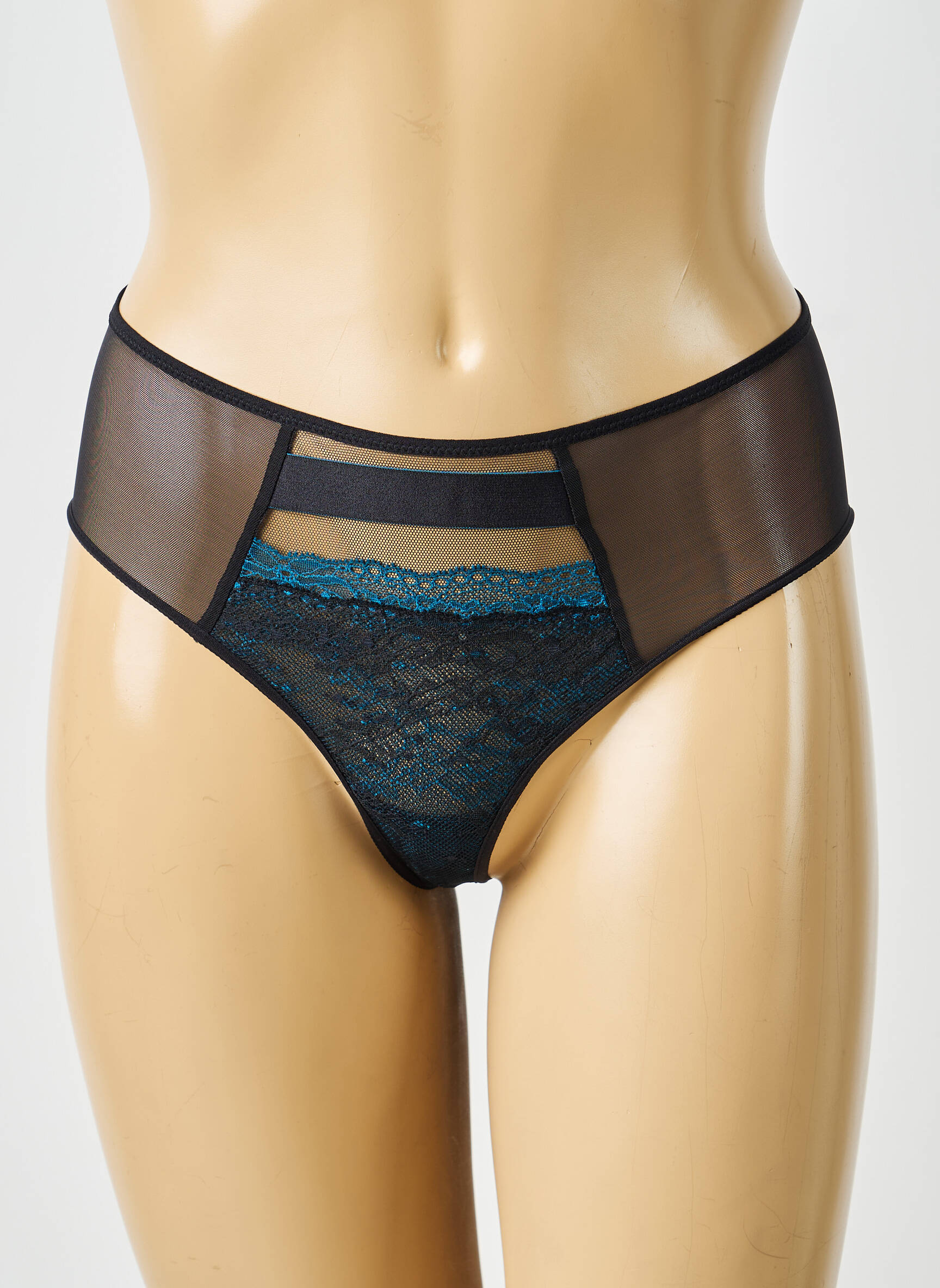 Tanga broderie noir PASSIONATA femme