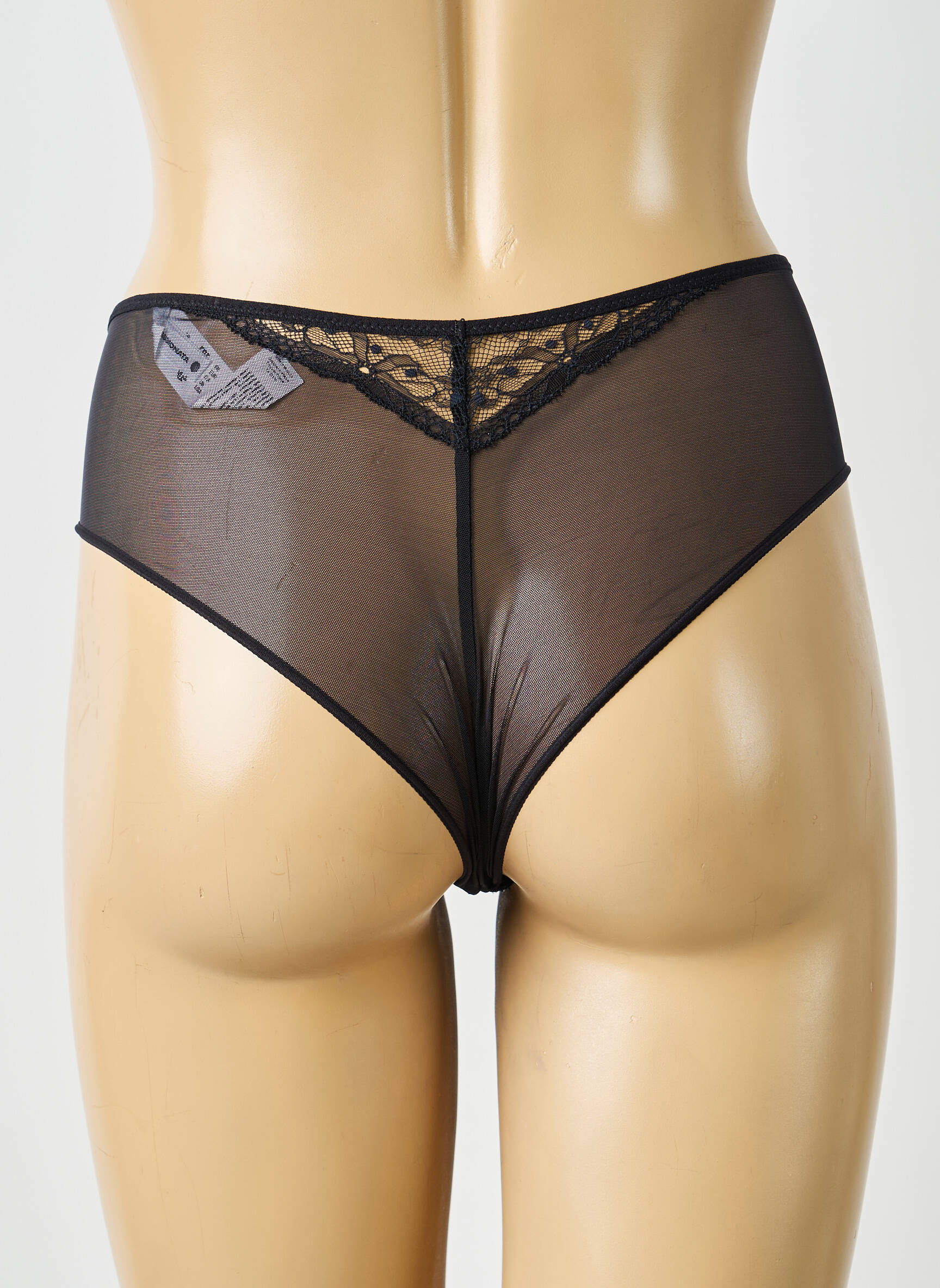 Tanga broderie noir PASSIONATA femme