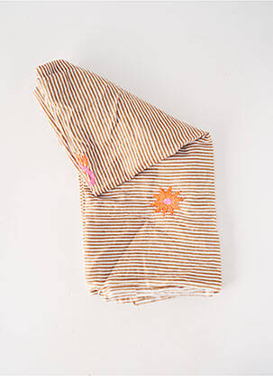 Foulard tissage popeline marron CATCH ME femme