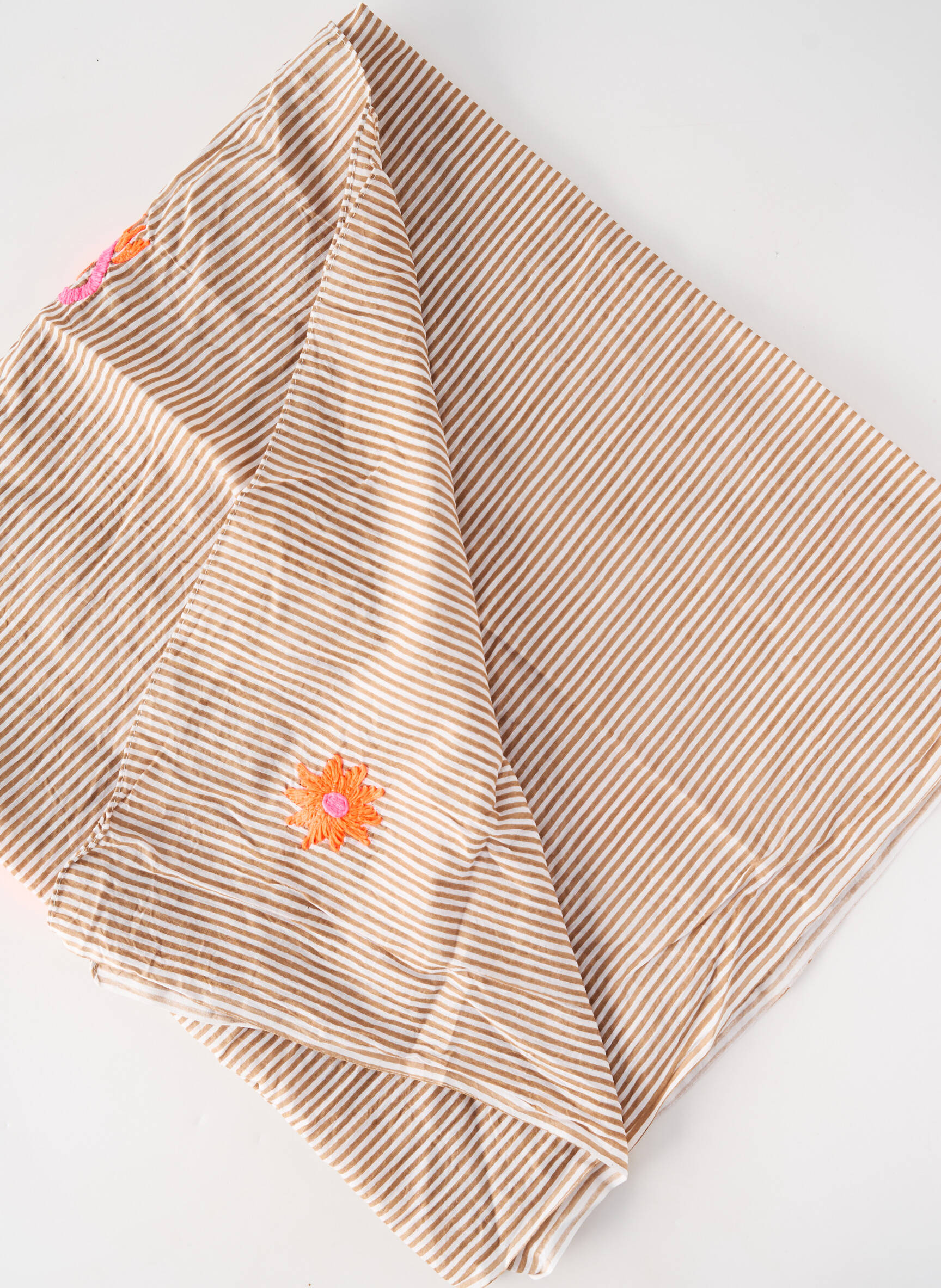 Foulard tissage popeline marron CATCH ME femme