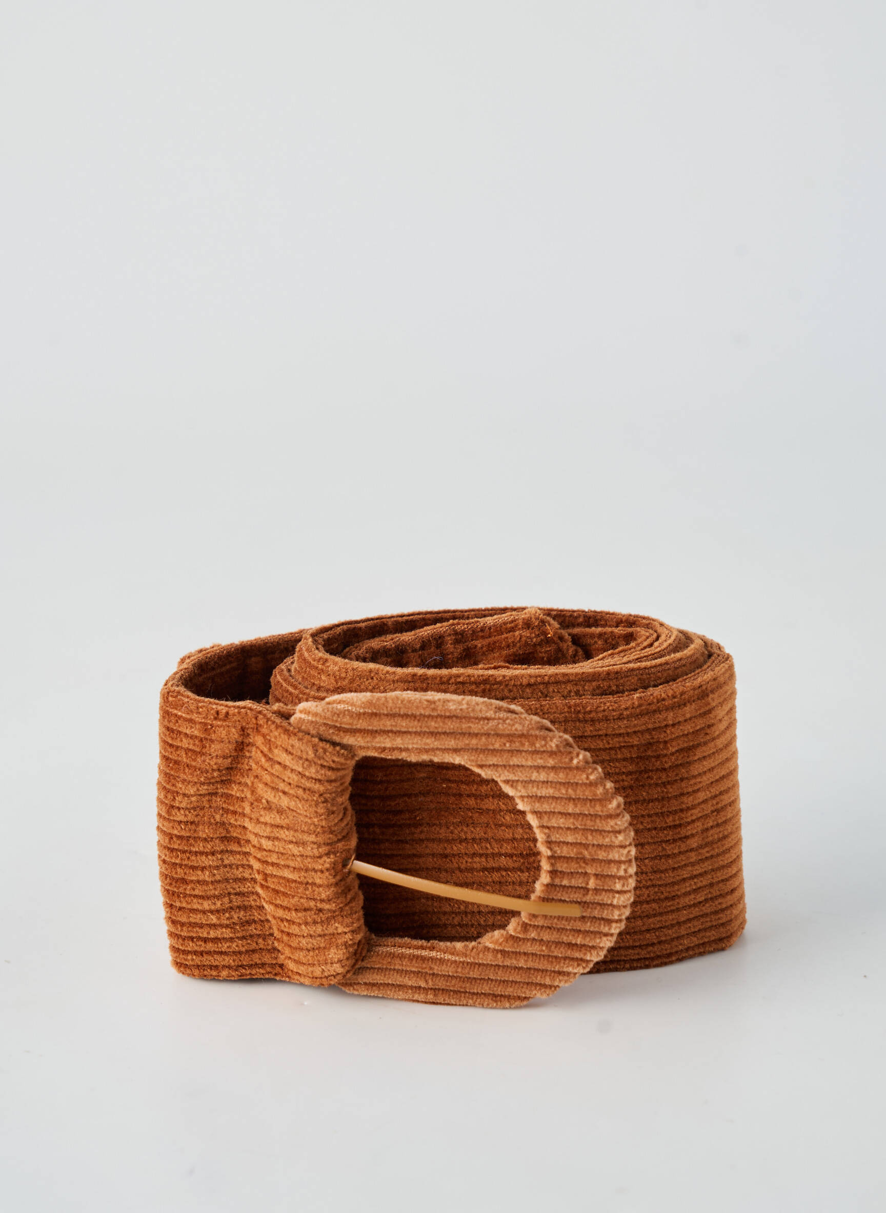 Ceinture effet matière satinée marron SURKANA femme