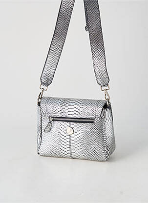 Sac multipoches forme rectangulaire argent CHARLAY STONE femme