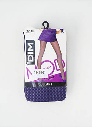 Collants imprimé fantaisie violet DIM femme