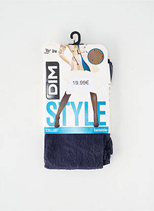 Collants imprimé pois bleu DIM femme