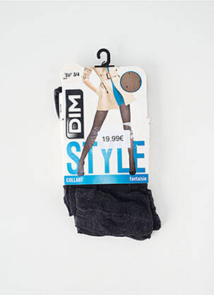 Collants imprimé pois noir DIM femme