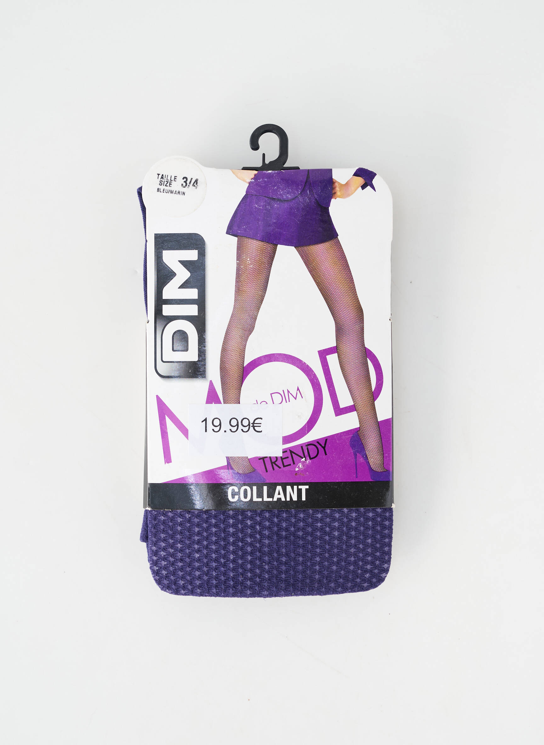 Collants imprimé fantaisie violet DIM femme