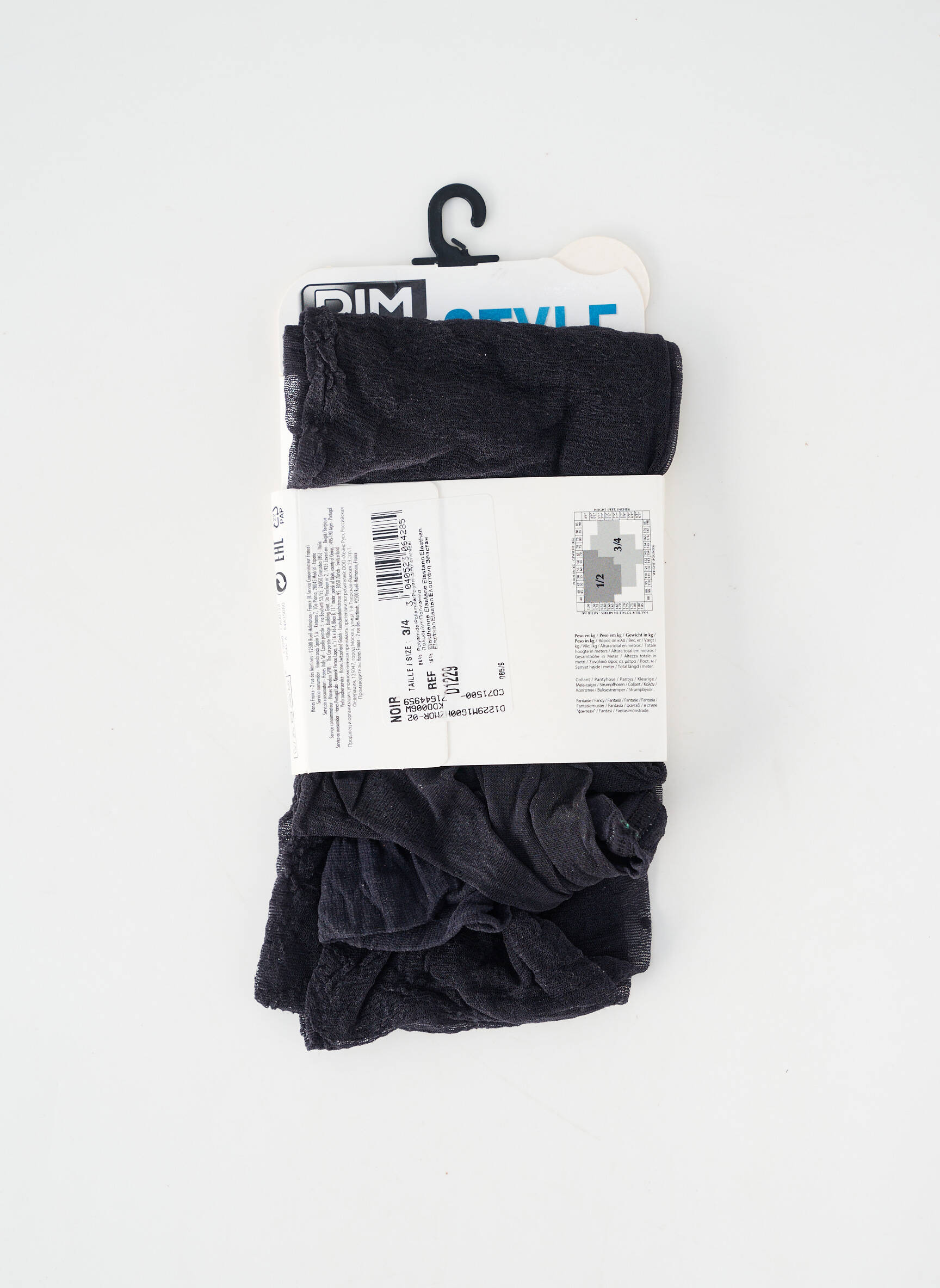 Collants imprimé pois noir DIM femme