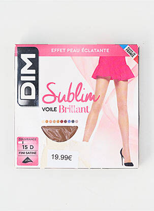 Collants tissage voile beige DIM femme