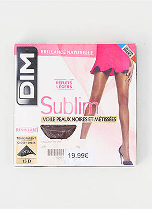 Collants tissage voile beige fonce DIM femme