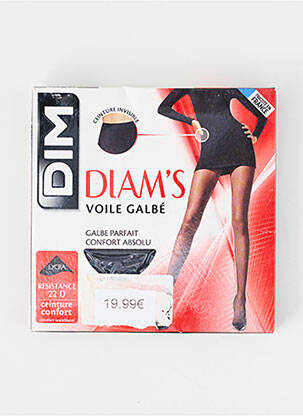 Collants tissage transparent noir DIM femme