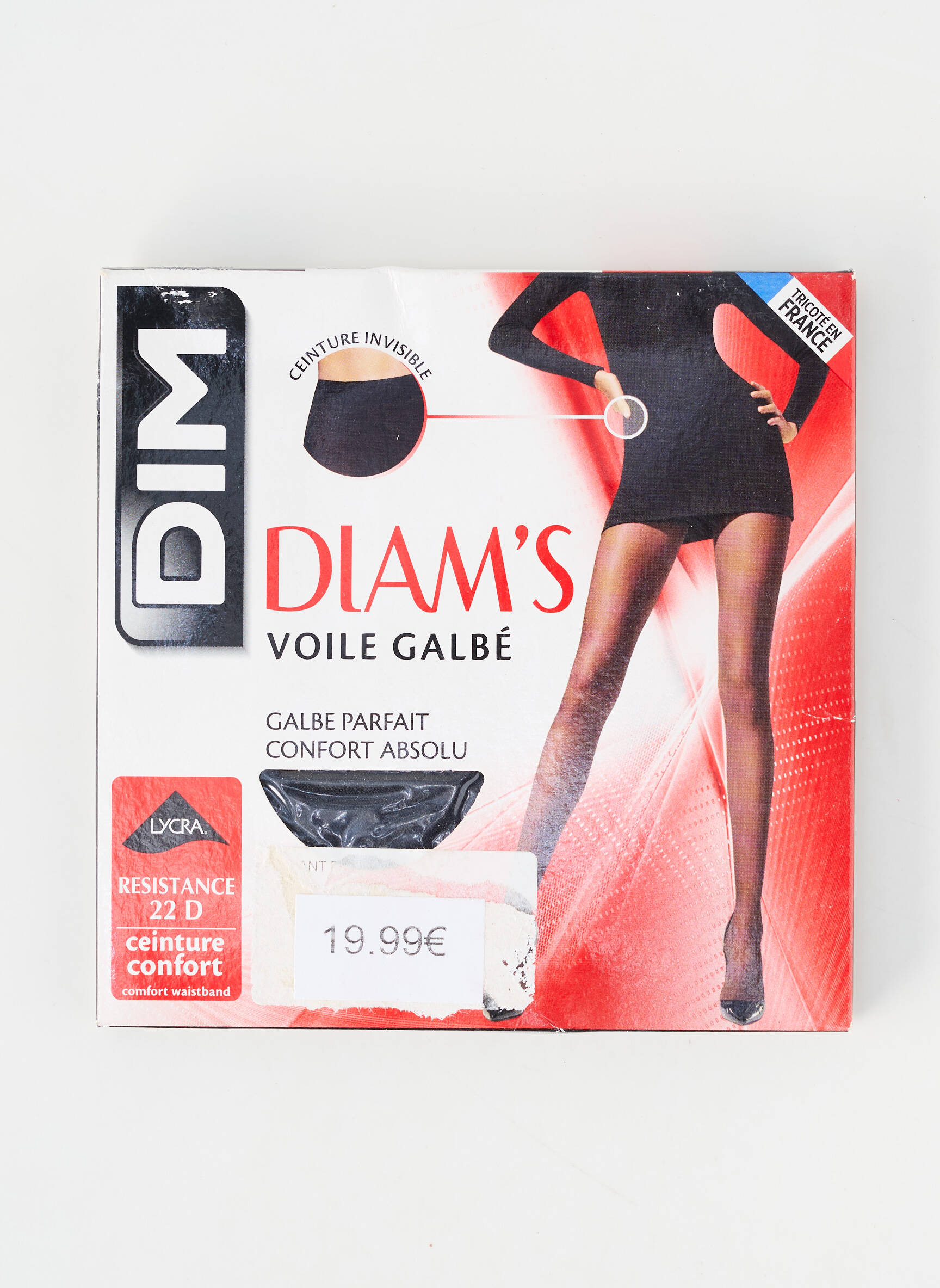 Collants tissage transparent noir DIM femme