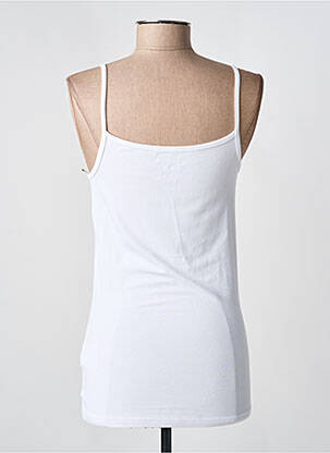 Débardeur stretch sans manche blanc GEISHA femme