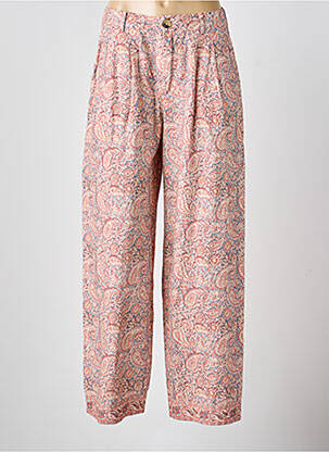 Pantalon large tissage popeline taille normale rose MAISON HOTEL femme