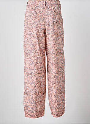 Pantalon large tissage popeline taille normale rose MAISON HOTEL femme
