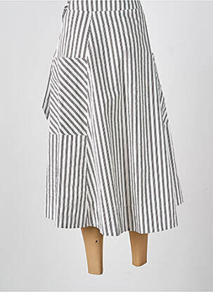 Jupe longue coupe évasée blanc FLIRT COLLECTION femme