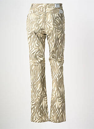Pantalon droit stretch taille normale vert LUCCHINI femme