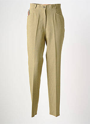Pantalon droit stretch taille normale jaune LUCCHINI femme