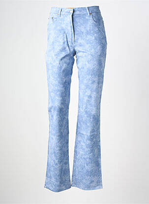 Pantalon droit stretch taille normale bleu LUCCHINI femme