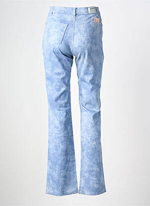 Pantalon droit stretch taille normale bleu LUCCHINI femme