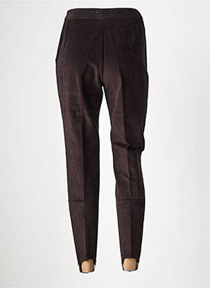 Pantalon slim stretch taille normale marron LUCCHINI femme