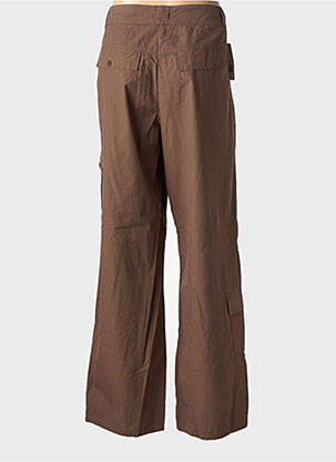 Pantalon large tissage popeline taille normale marron LUCCHINI femme