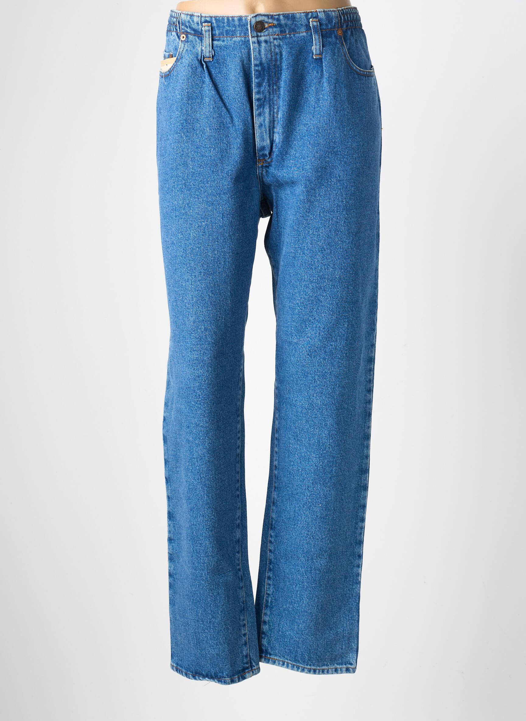 Jeans coupe droite taille normale taille normale bleu INDIGO femme