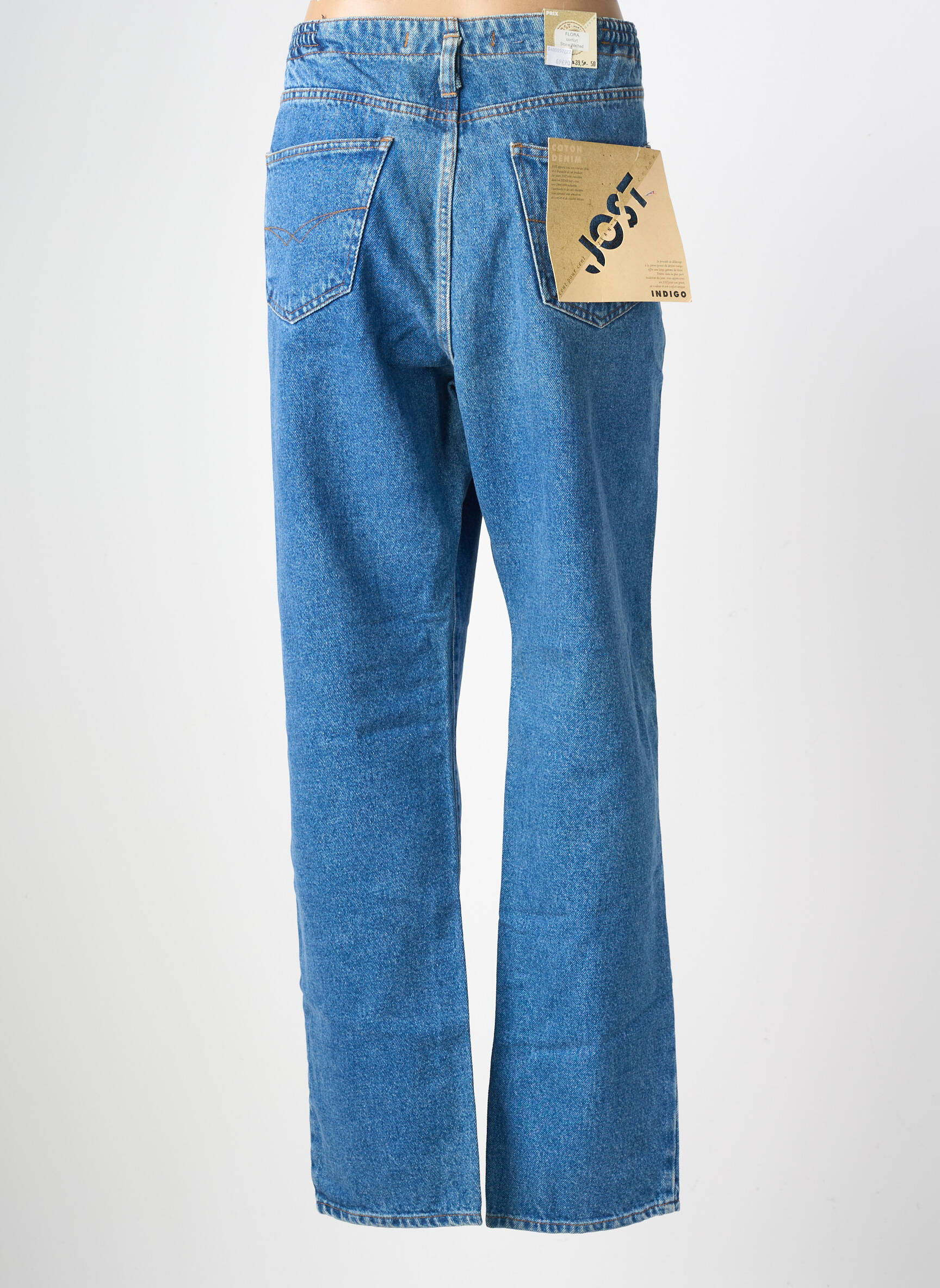 Jeans coupe droite taille normale taille normale bleu INDIGO femme