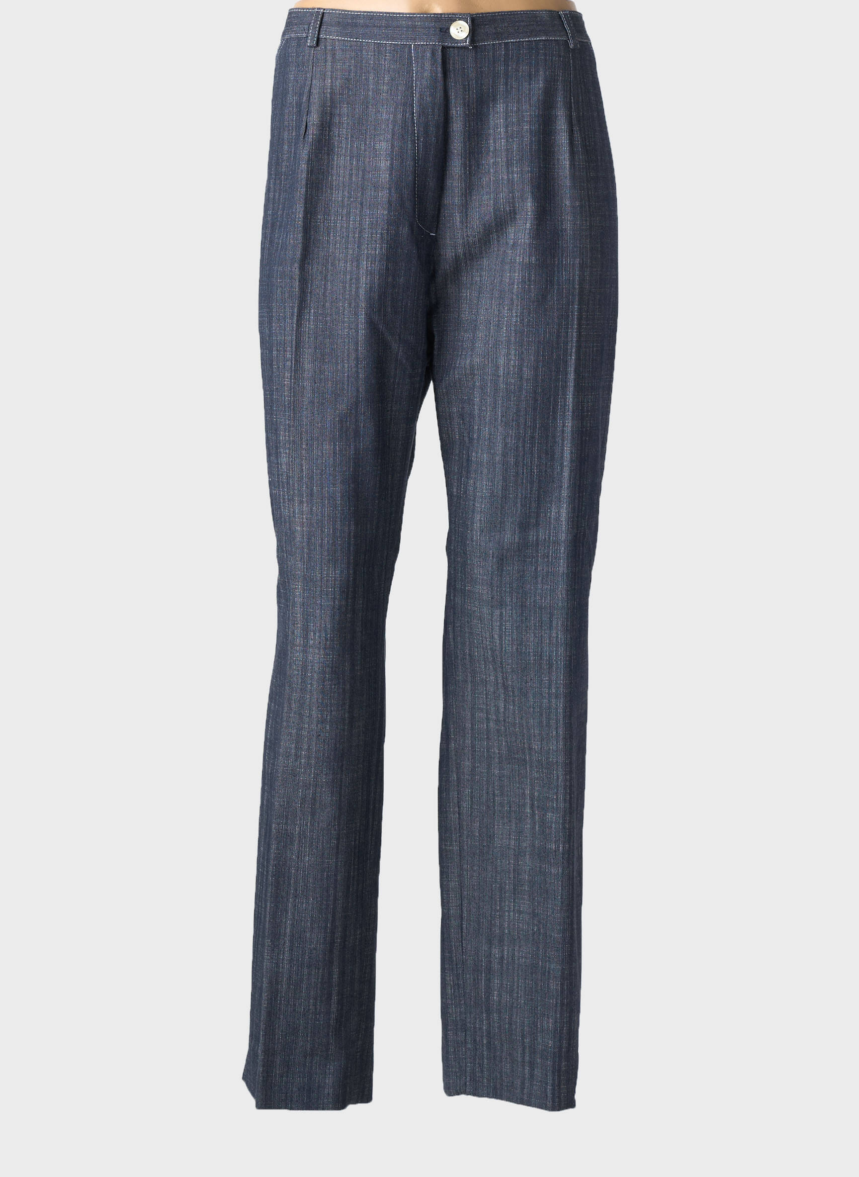 Pantalon droit stretch taille normale bleu 20/20 femme