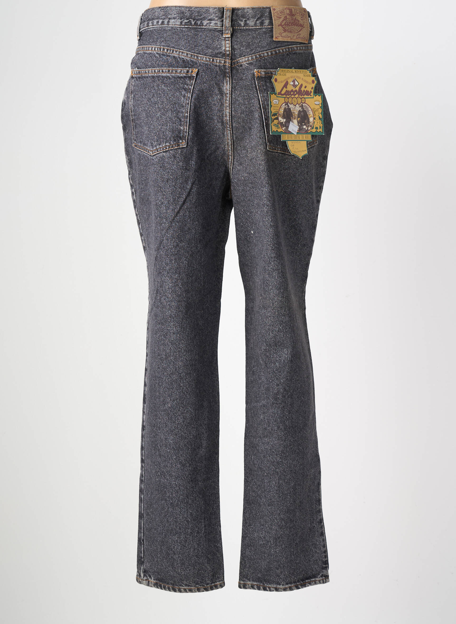 Jeans coupe droite taille normale taille normale gris LUCCHINI femme