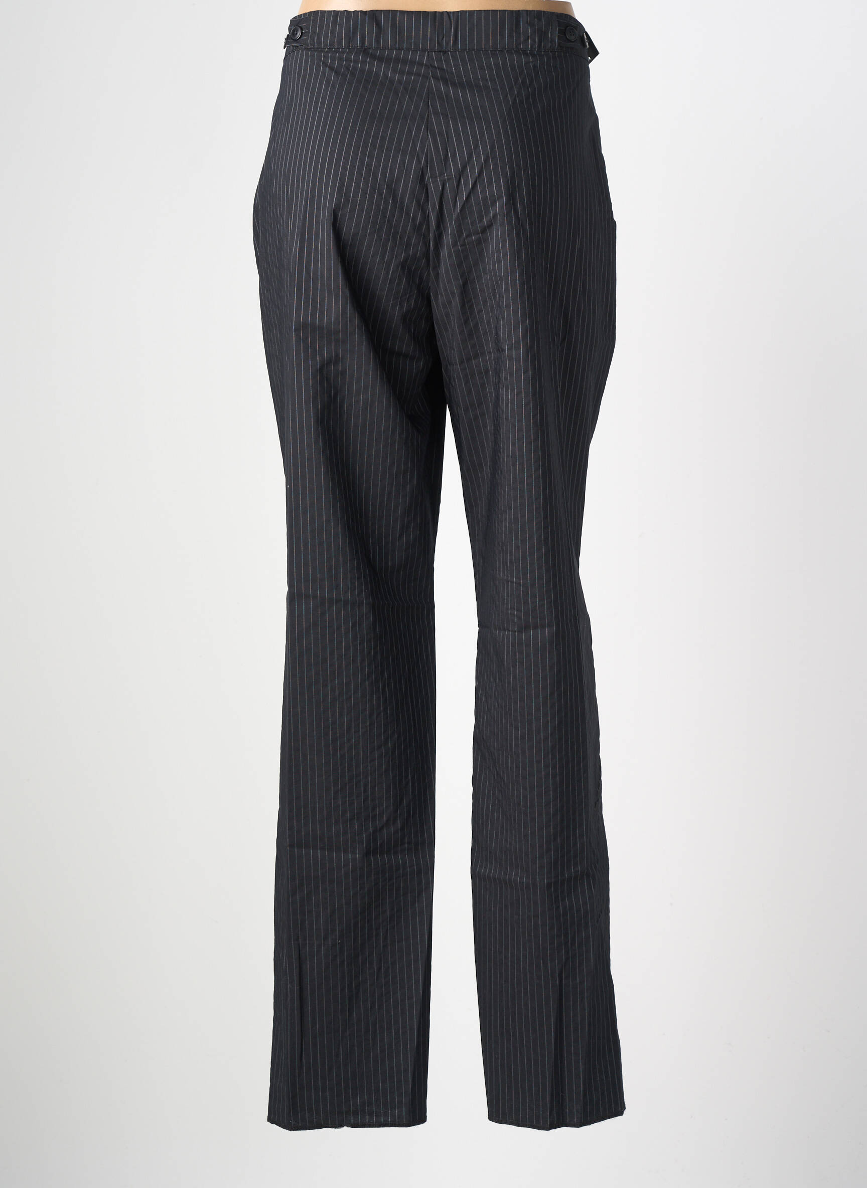 Pantalon droit stretch taille normale noir LUCCHINI femme