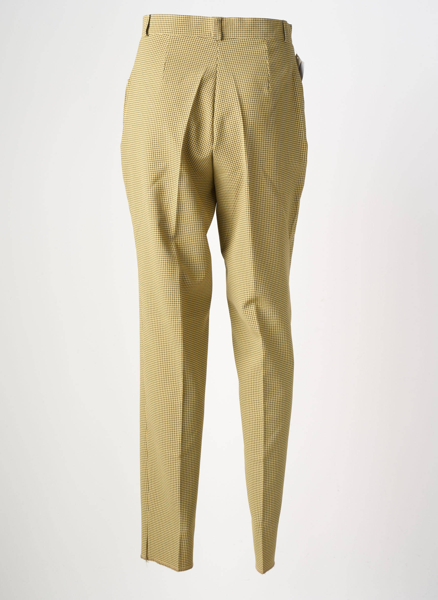 Pantalon droit stretch taille normale jaune LUCCHINI femme