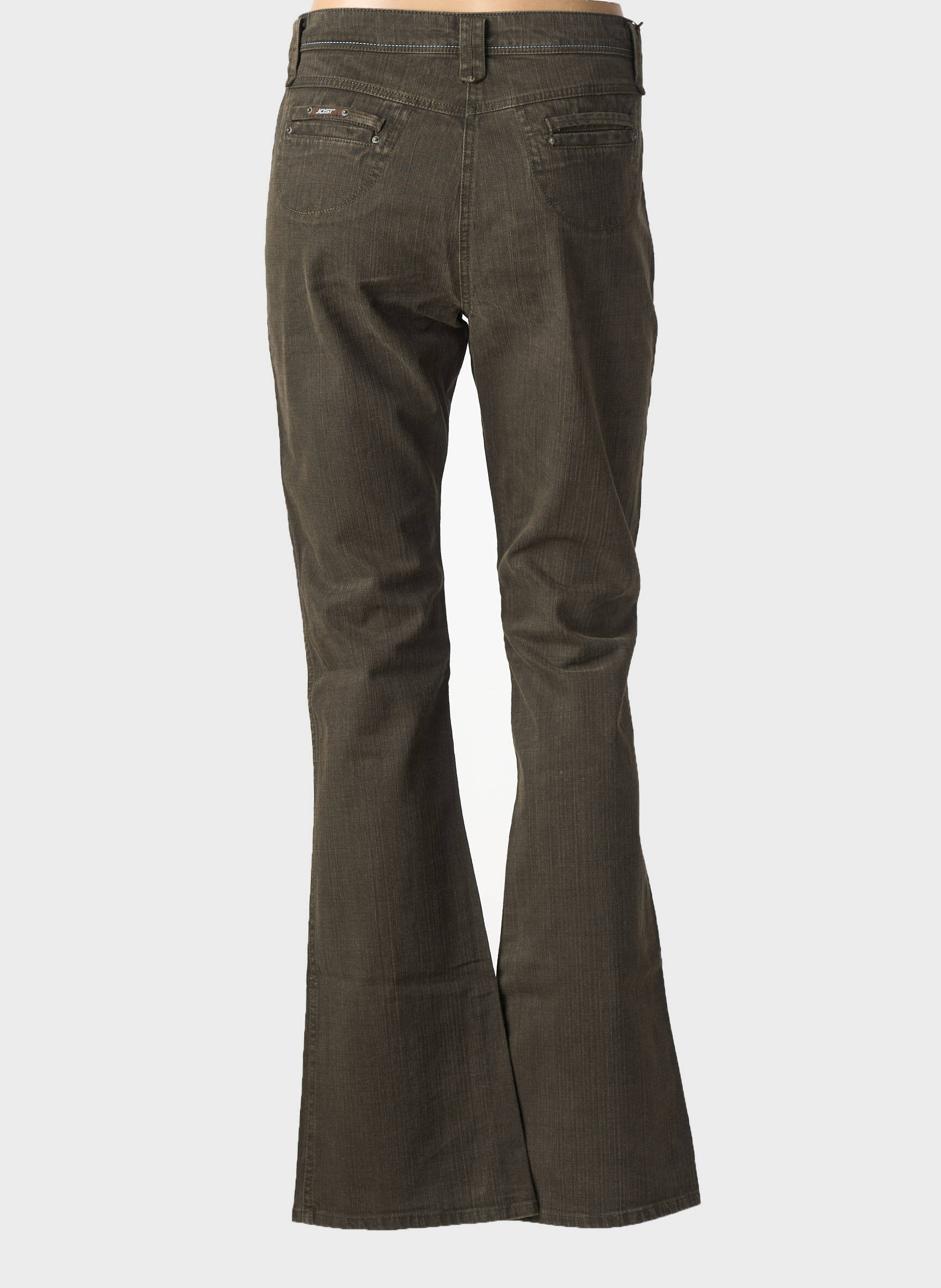 Jean coupe flare stretch taille normale vert JOST femme