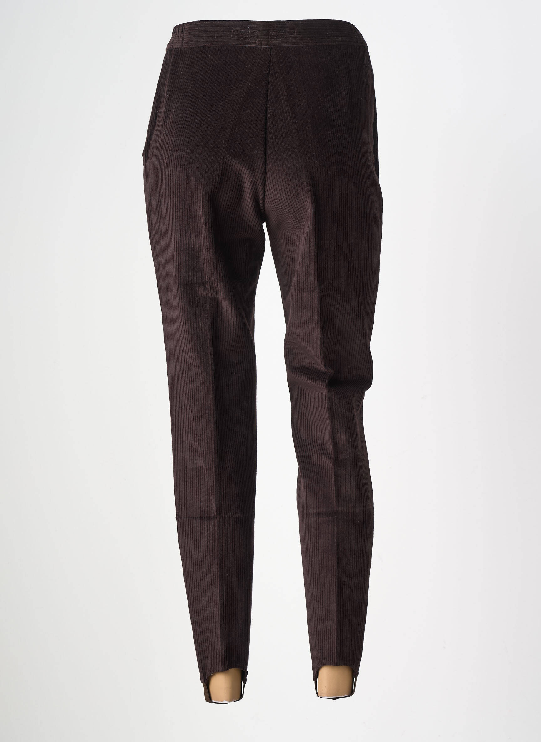 Pantalon slim stretch taille normale marron LUCCHINI femme