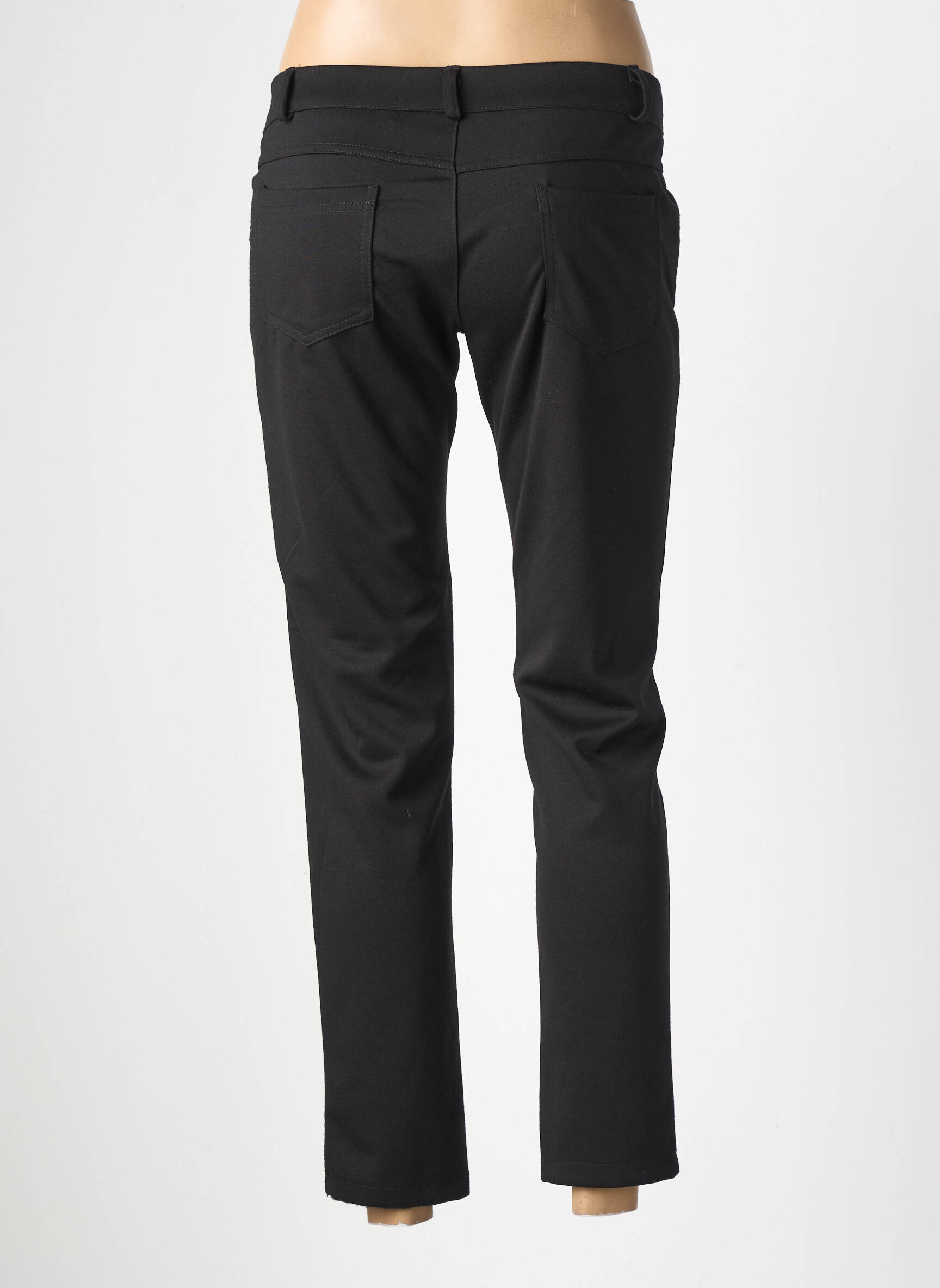 Pantalon 7/8 stretch taille normale noir KALAÏS femme