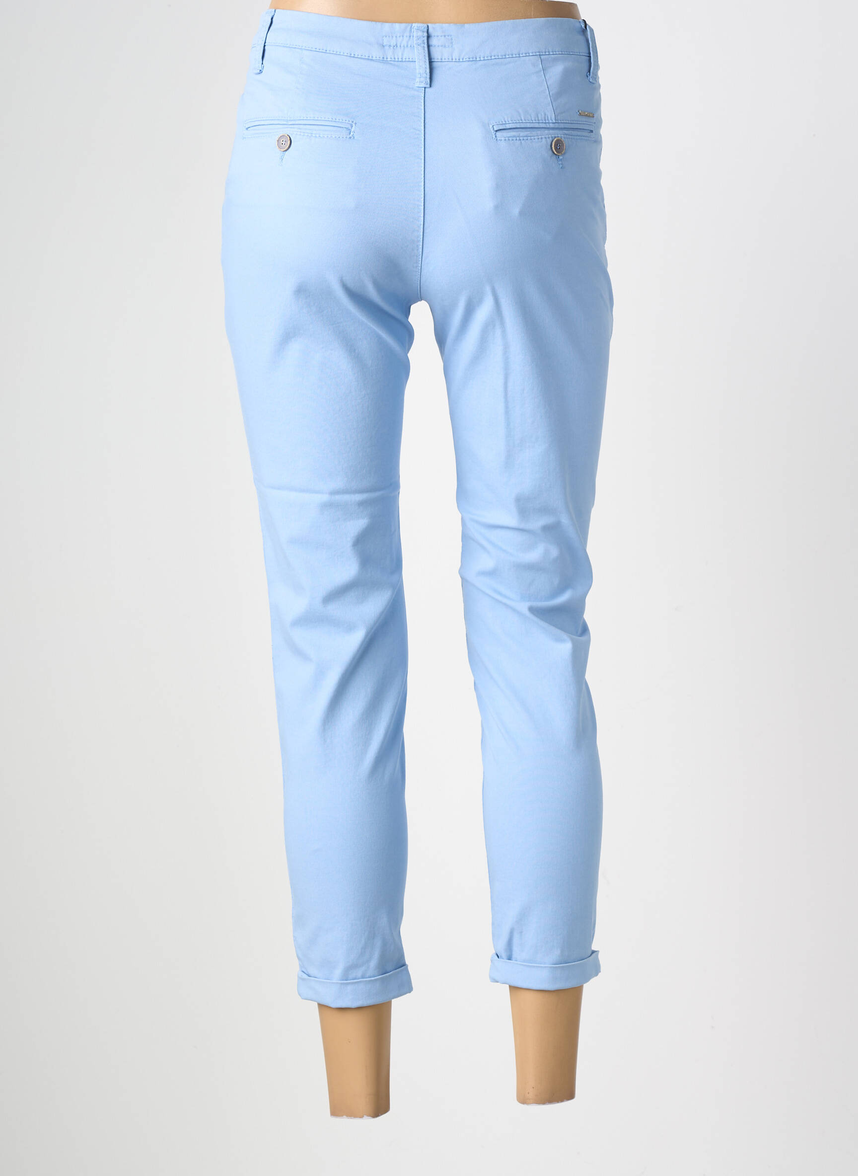 Pantalon 7/8 stretch taille normale bleu LCDN femme