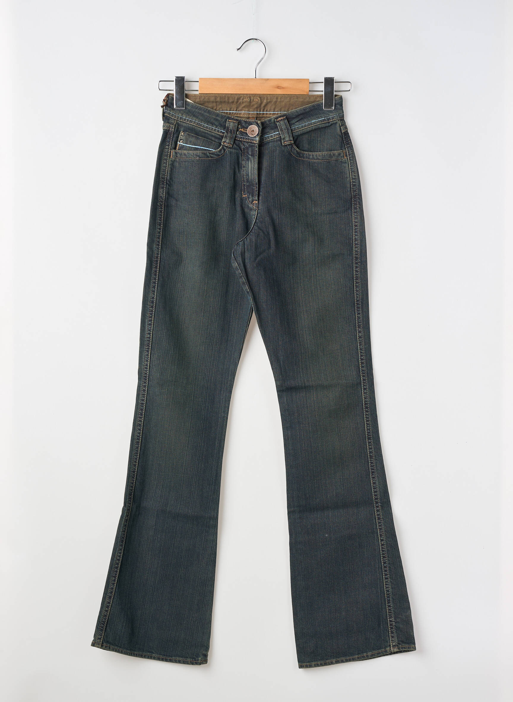 Jeans coupe droite stretch taille normale bleu JOST femme