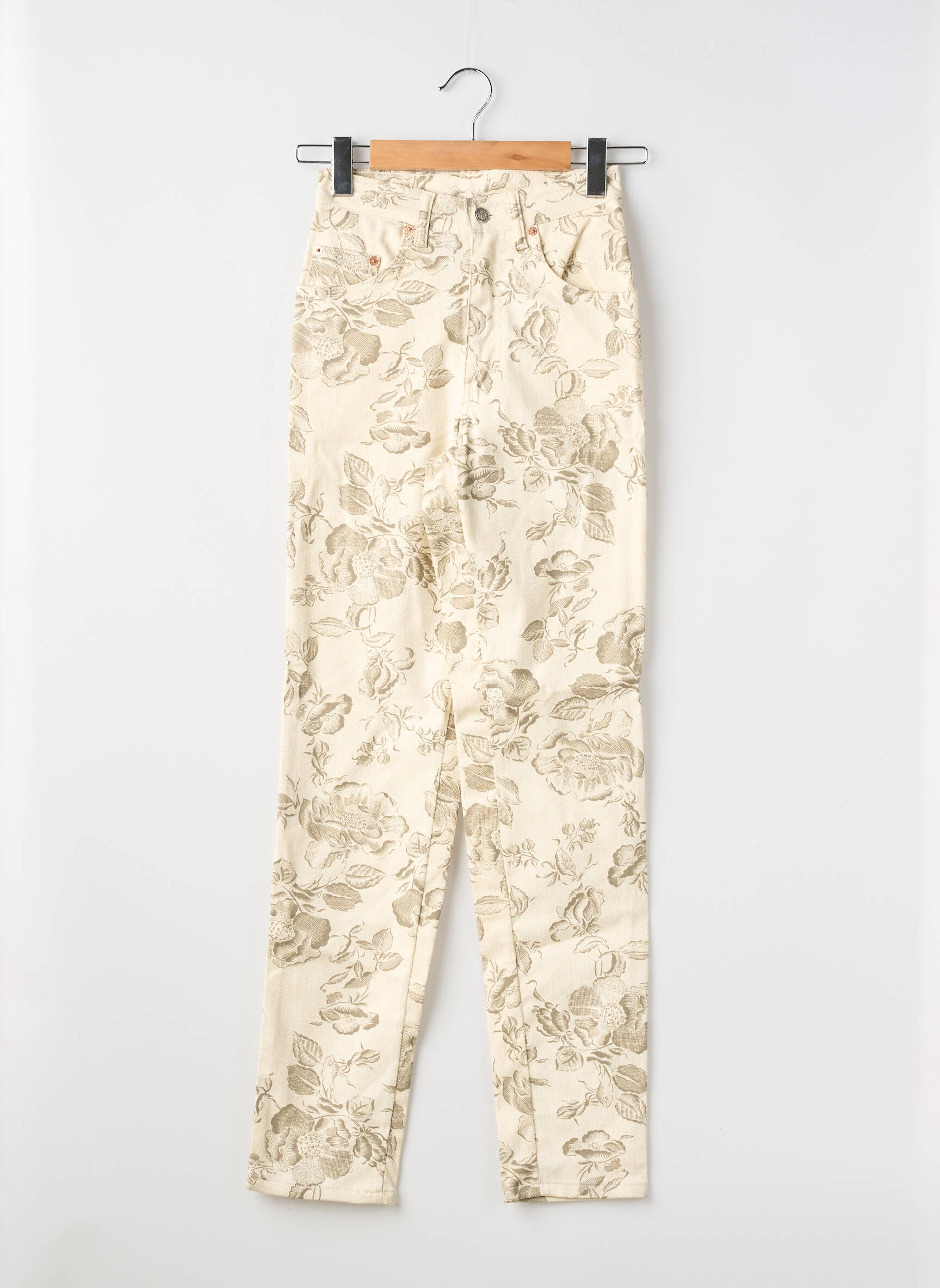 Pantalon slim stretch taille normale beige LUCCHINI femme
