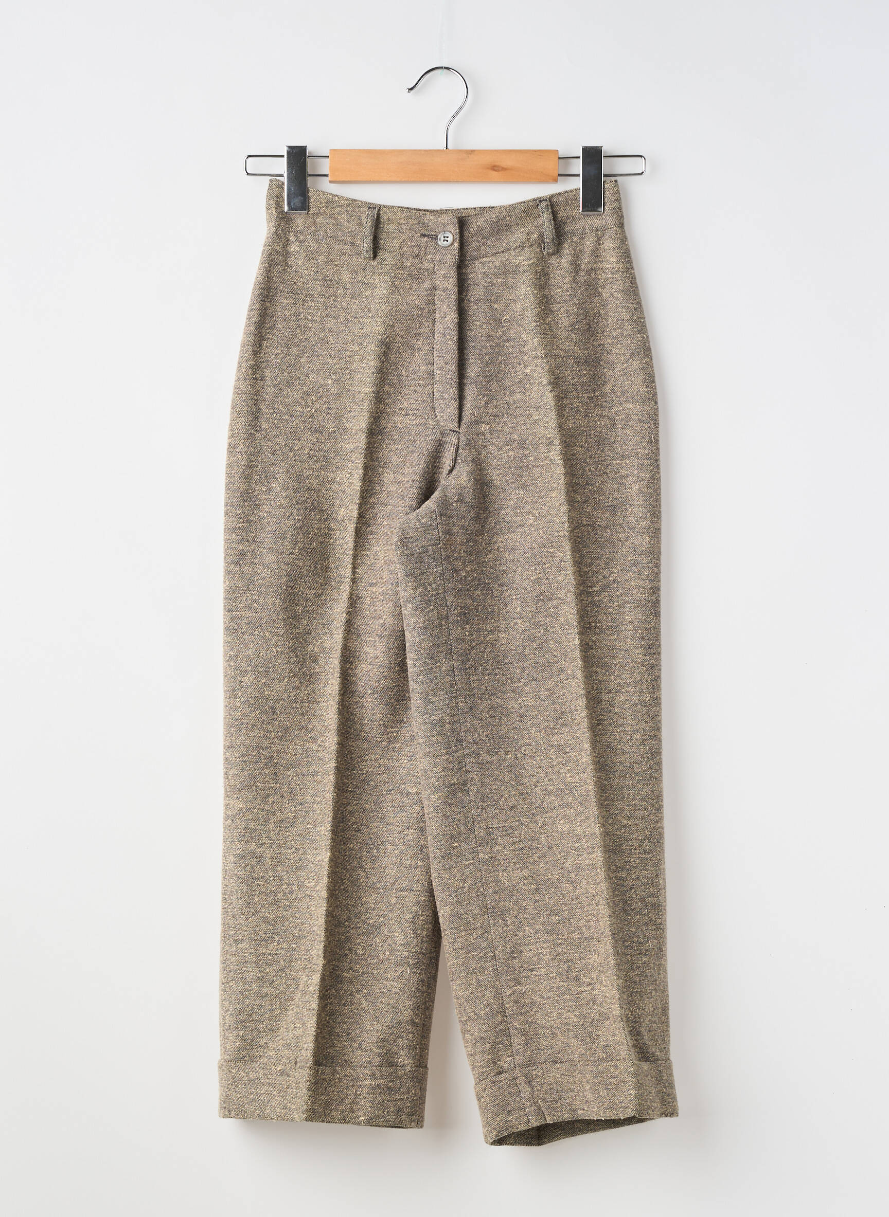 Pantacourt coupe droite taille normale marron LUCCHINI femme