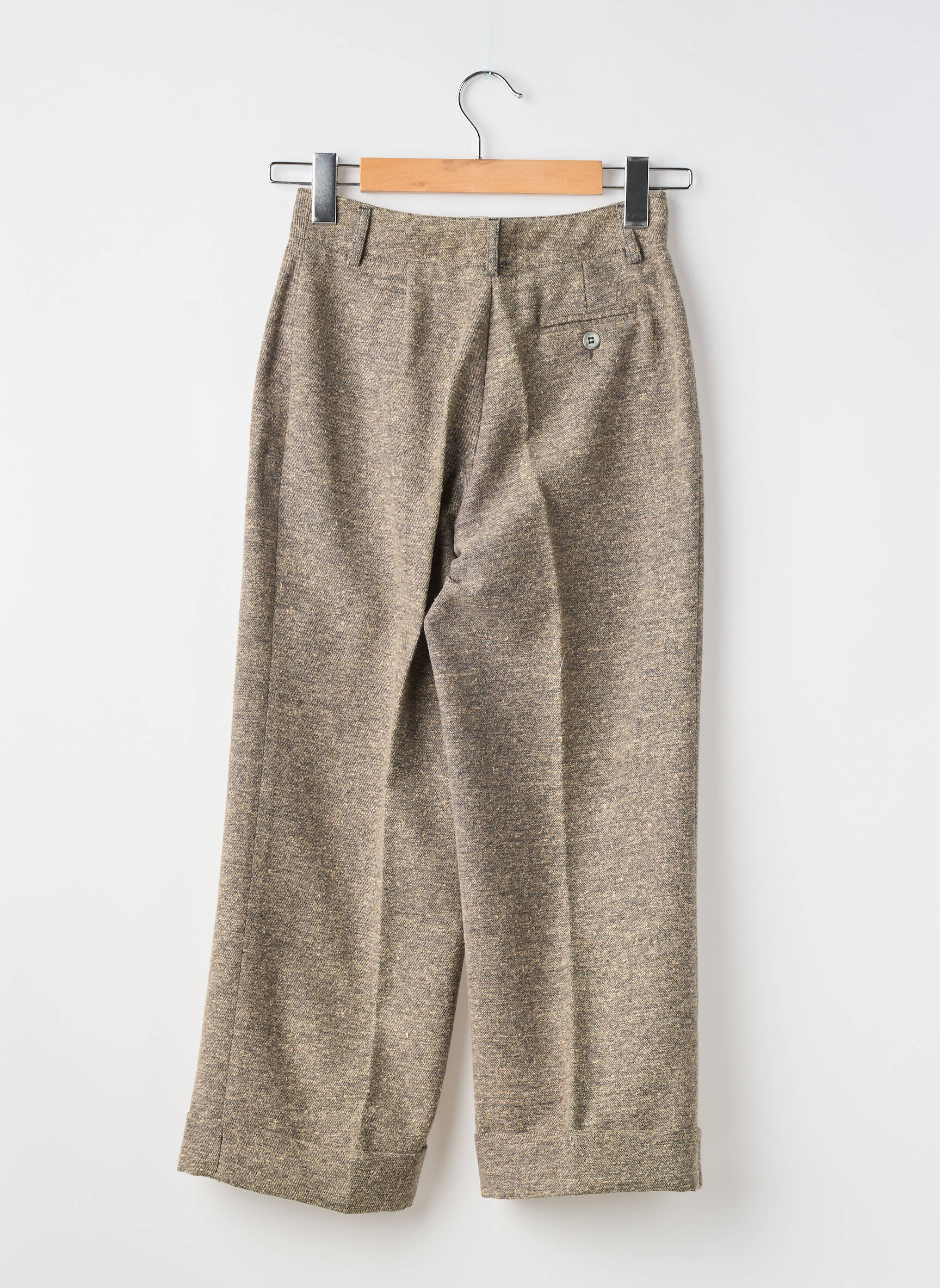 Pantacourt coupe droite taille normale marron LUCCHINI femme