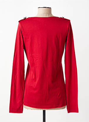 Top manches longues manches longues rouge KALAÏS femme