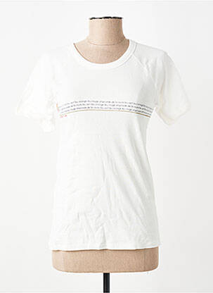 T-shirt stretch manches courtes blanc PETIT BATEAU fille