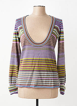 Pull coupe cintrée manches longues violet ALAIN MANOUKIAN femme