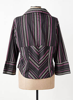 Chemisier coupe cintrée manches longues noir LUCCHINI femme