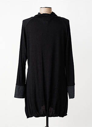 Robe pull stretch manches longues noir HALOGENE femme