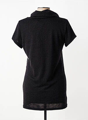 Top stretch manches courtes noir ATLANTA femme