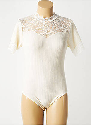 Body stretch manches courtes beige ANNE DARCEY femme