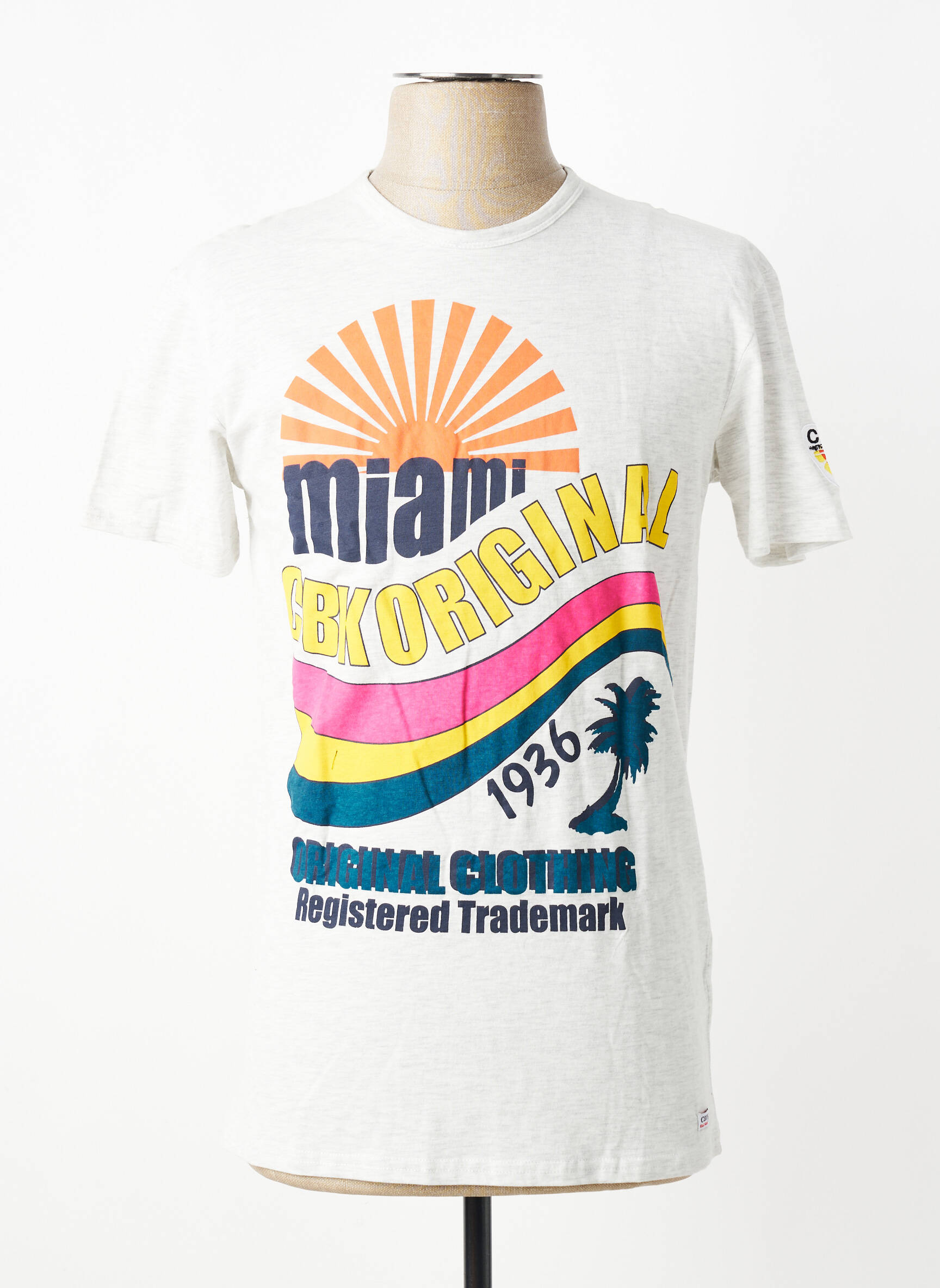 T-shirt stretch manches courtes gris CBK homme