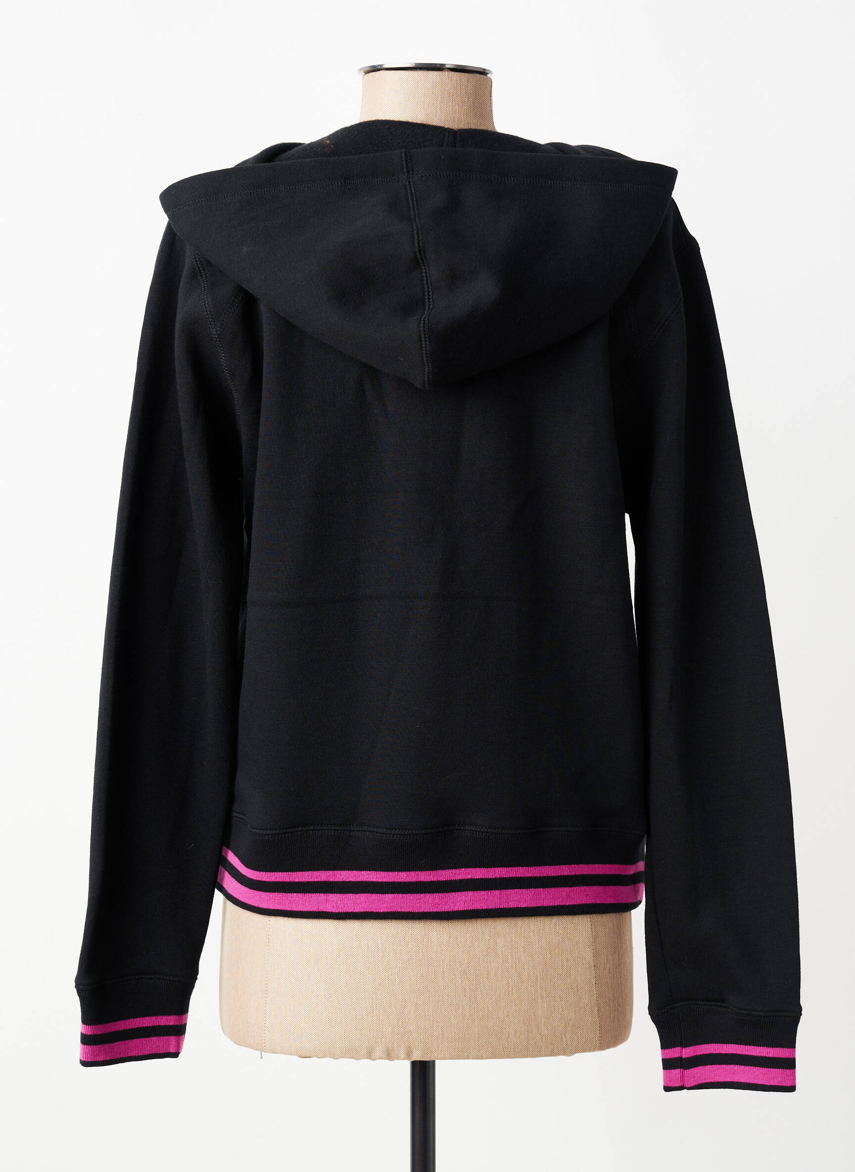 Veste casual col rond noir KALAÏS femme