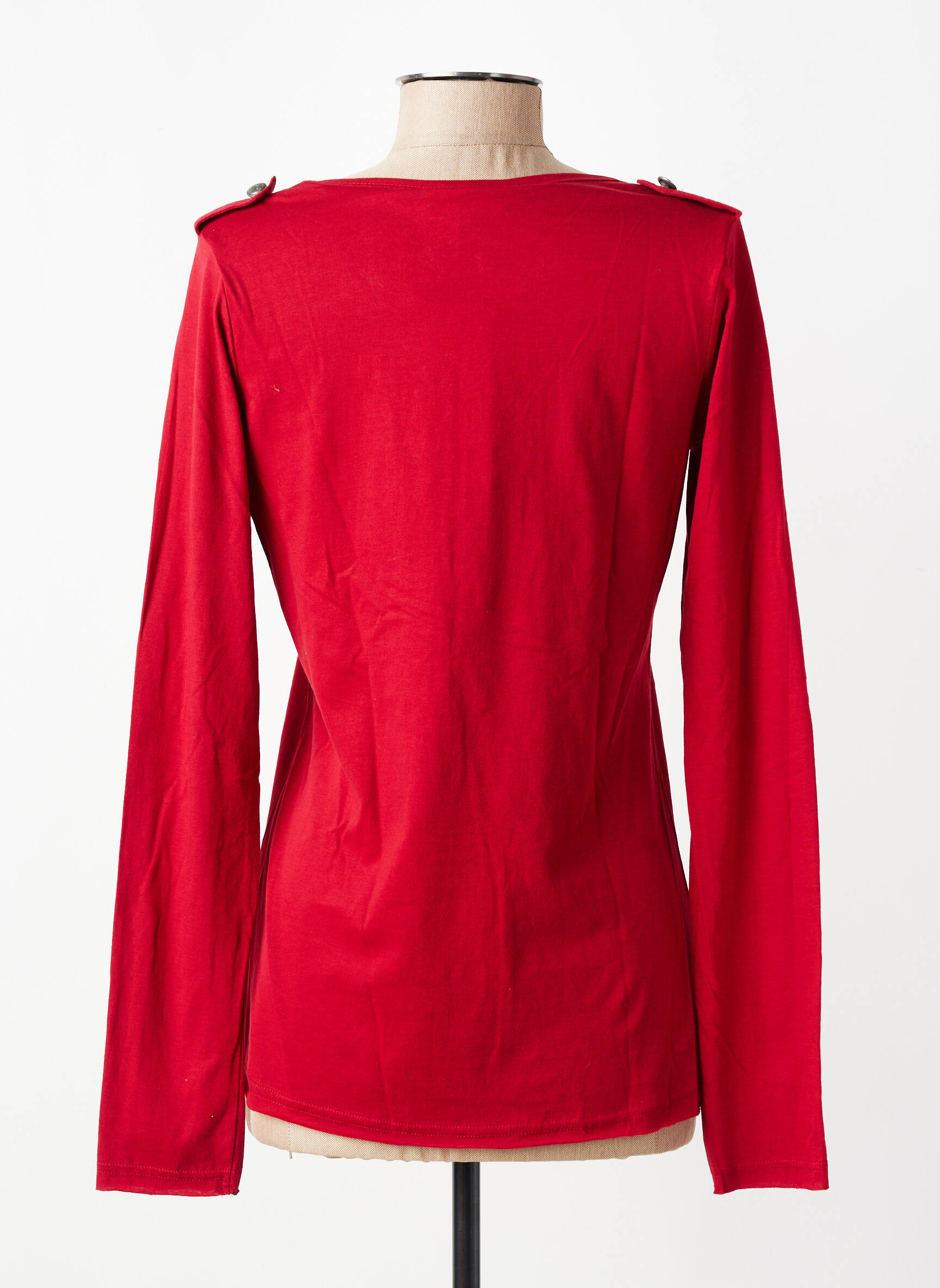 Top manches longues manches longues rouge KALAÏS femme